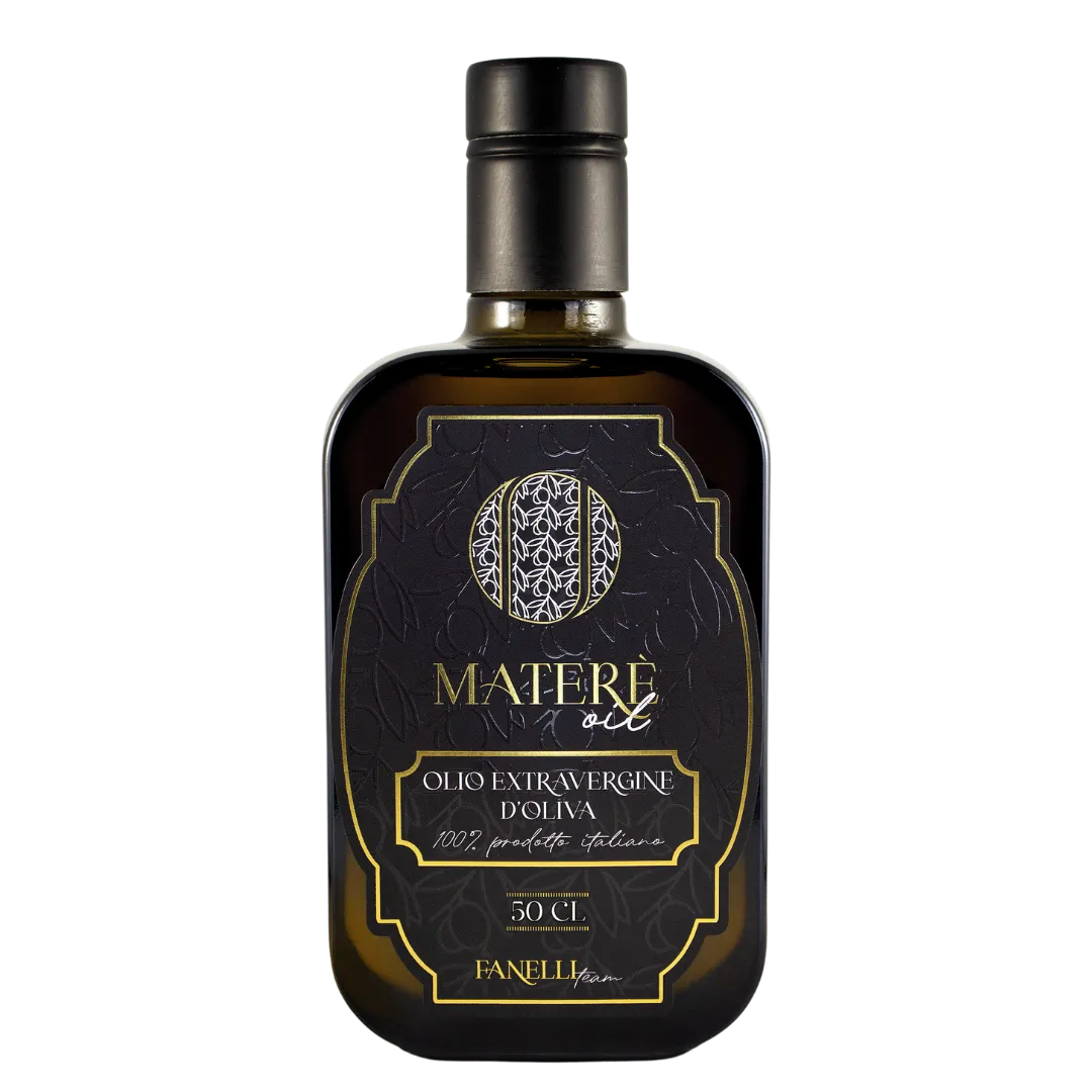bottiglia senza sfondo Materè - Bottiglia Olio Evo Peranzana